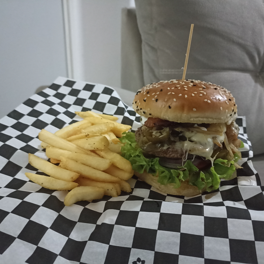 Hamburguesa a la BBQ