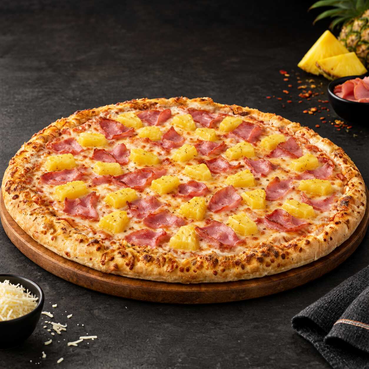 PIZZA FAMILIAR HAWAIANA 36 CM