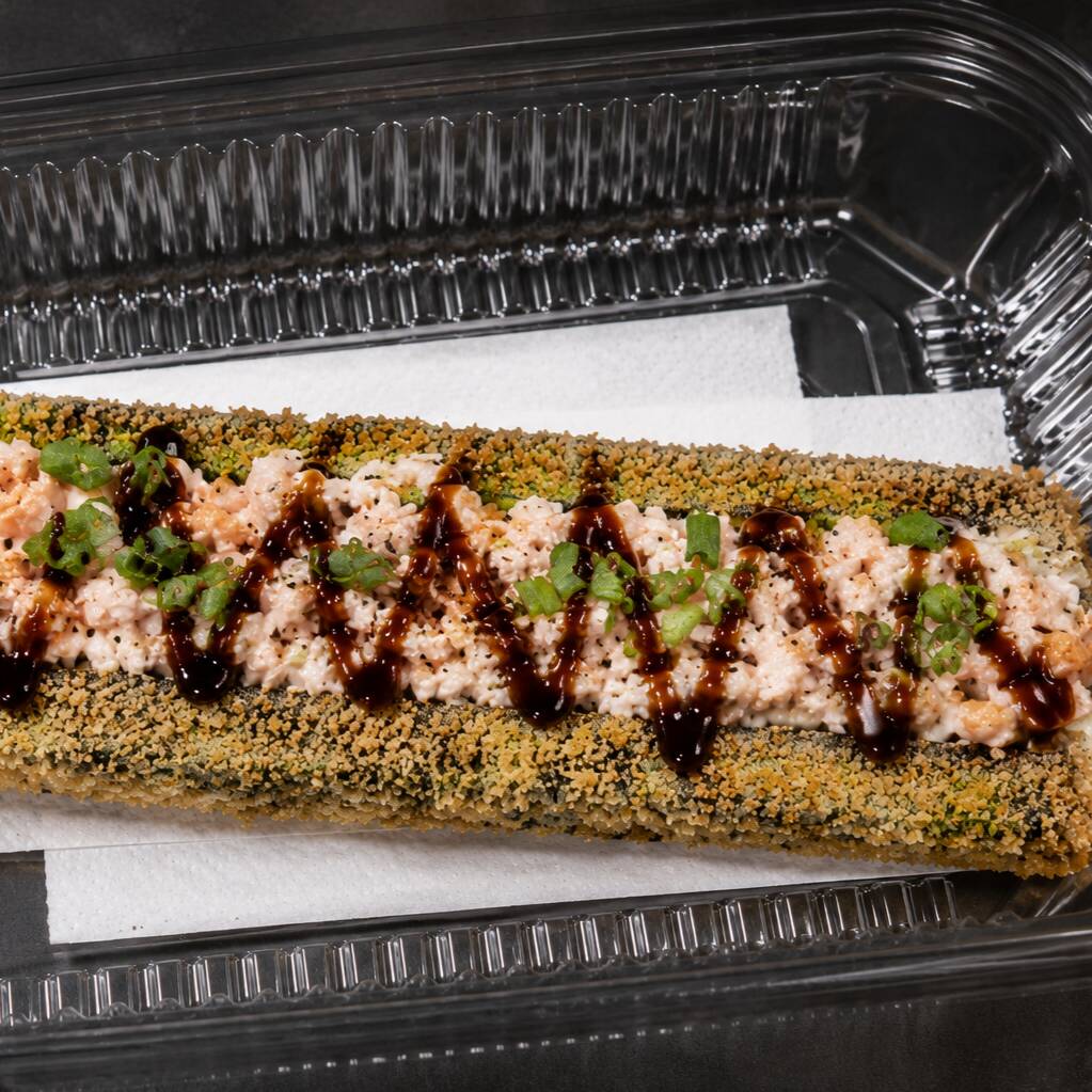 Salmão Grelhado com cream cheese e cebolinha.