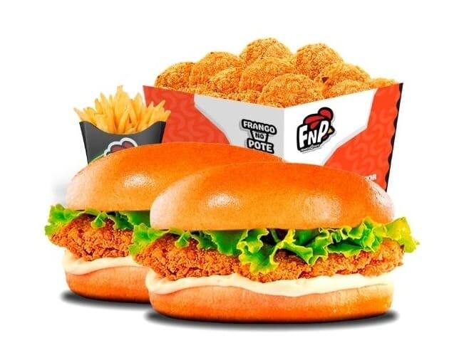 Desfrute deste combo incrível com dois sanduíches Fnp Jr, uma generosa porção de Croquinho G e fritas G. Uma refeição irresistível para matar sua fome!