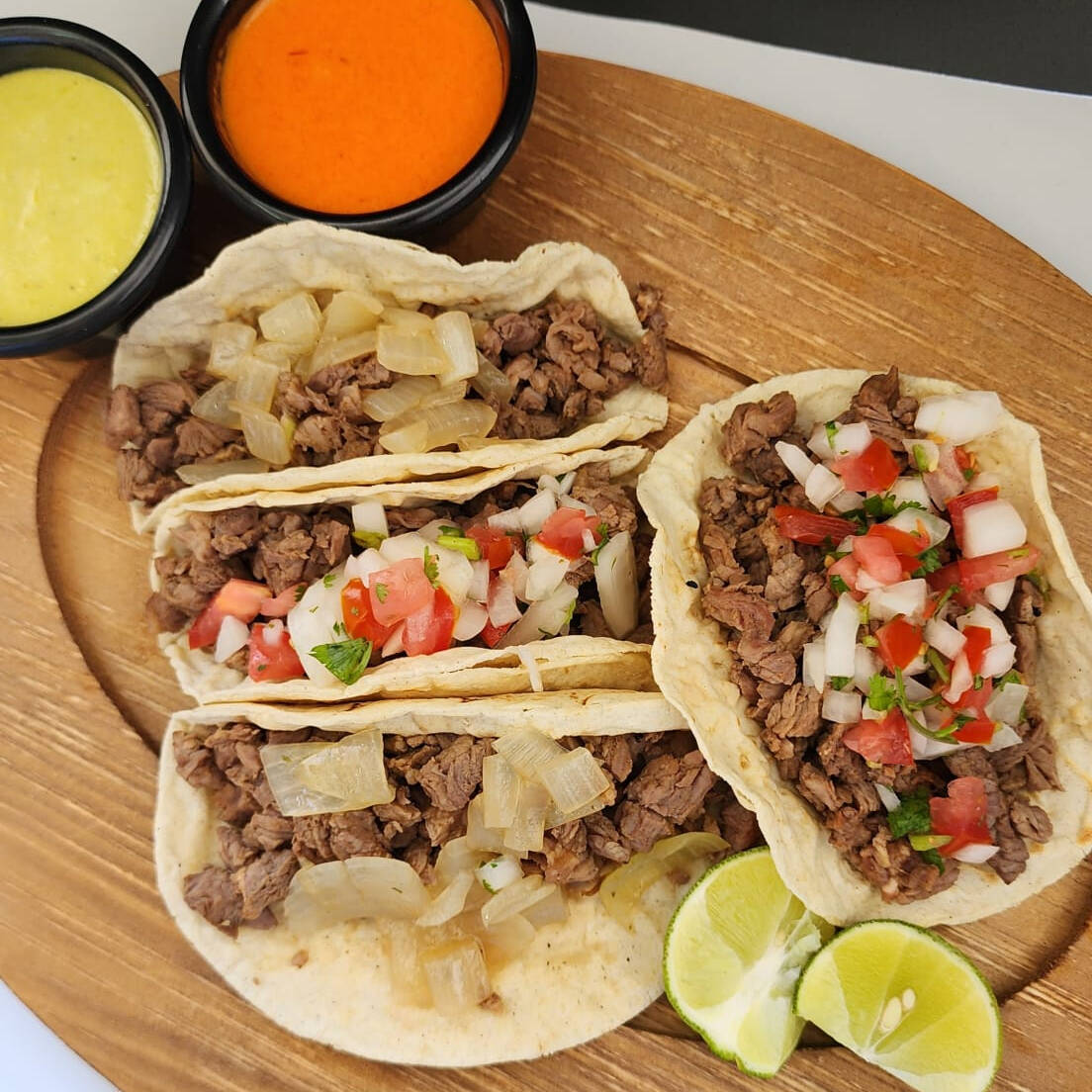 Orden de Tacos de Sirloin con Queso Maíz