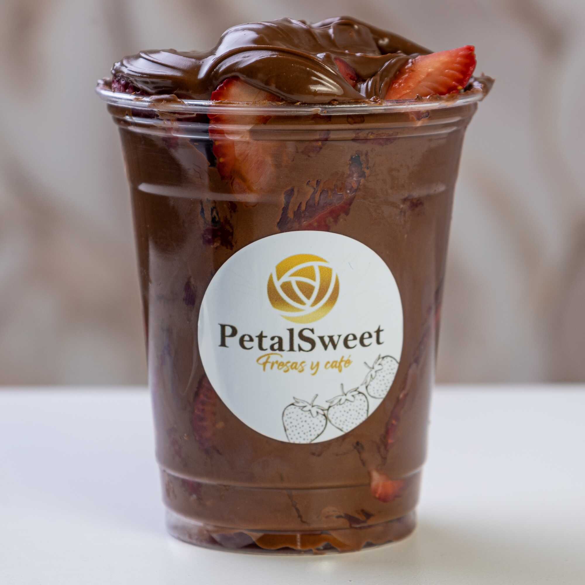 Fresas con Chocolate Vaso Grande