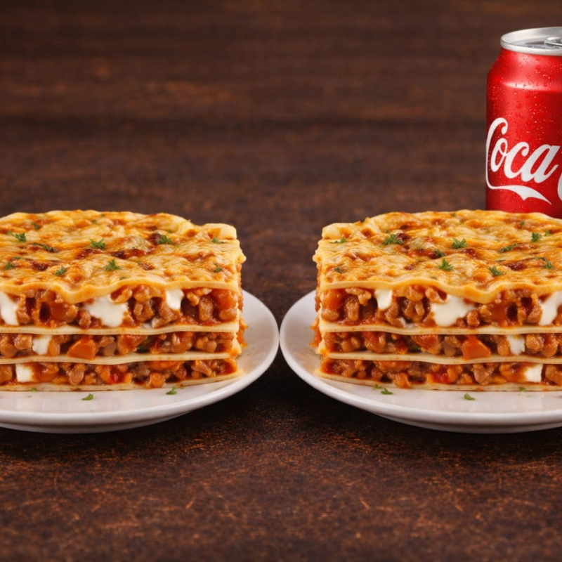 O combo é composto por 2 Lasanhas Di Casa quentinhas a sua escolha + 1 Coca Cola 350ml. ESCOLHA SEU SABOR.