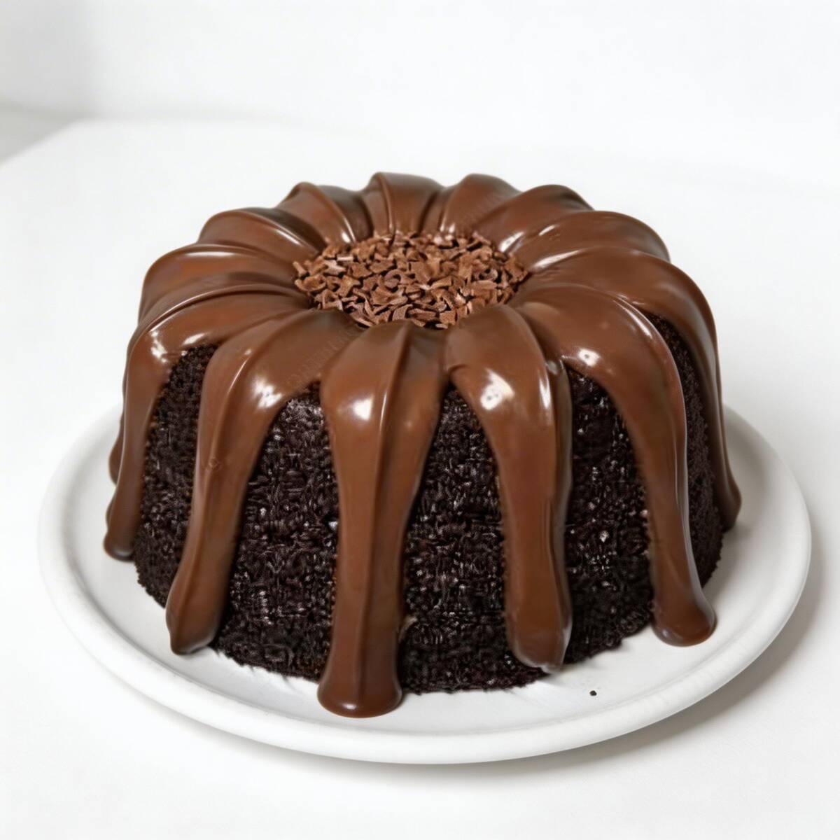 Massa de chocolate fofinha e molhadinha com uma cobertura de creme Brigadeiro