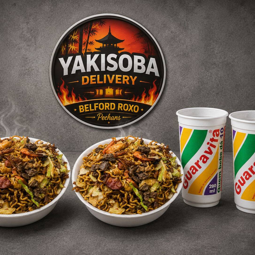 2 Yakisobas G Misto (frango, calabresa, camarão ou carne) + 2 Guaraná Natural