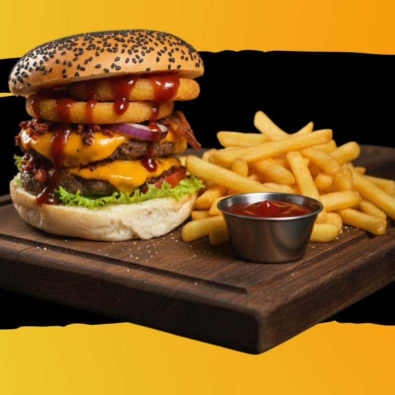 Vaquera Doble res + Papas