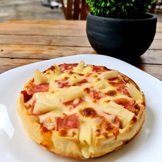 Waffle Hawaiano + Refresco