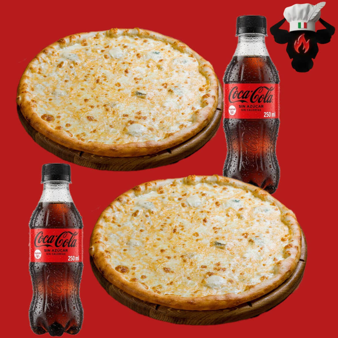 COMBO DUO PIZZA CHESSE + 2 GASEOSAS