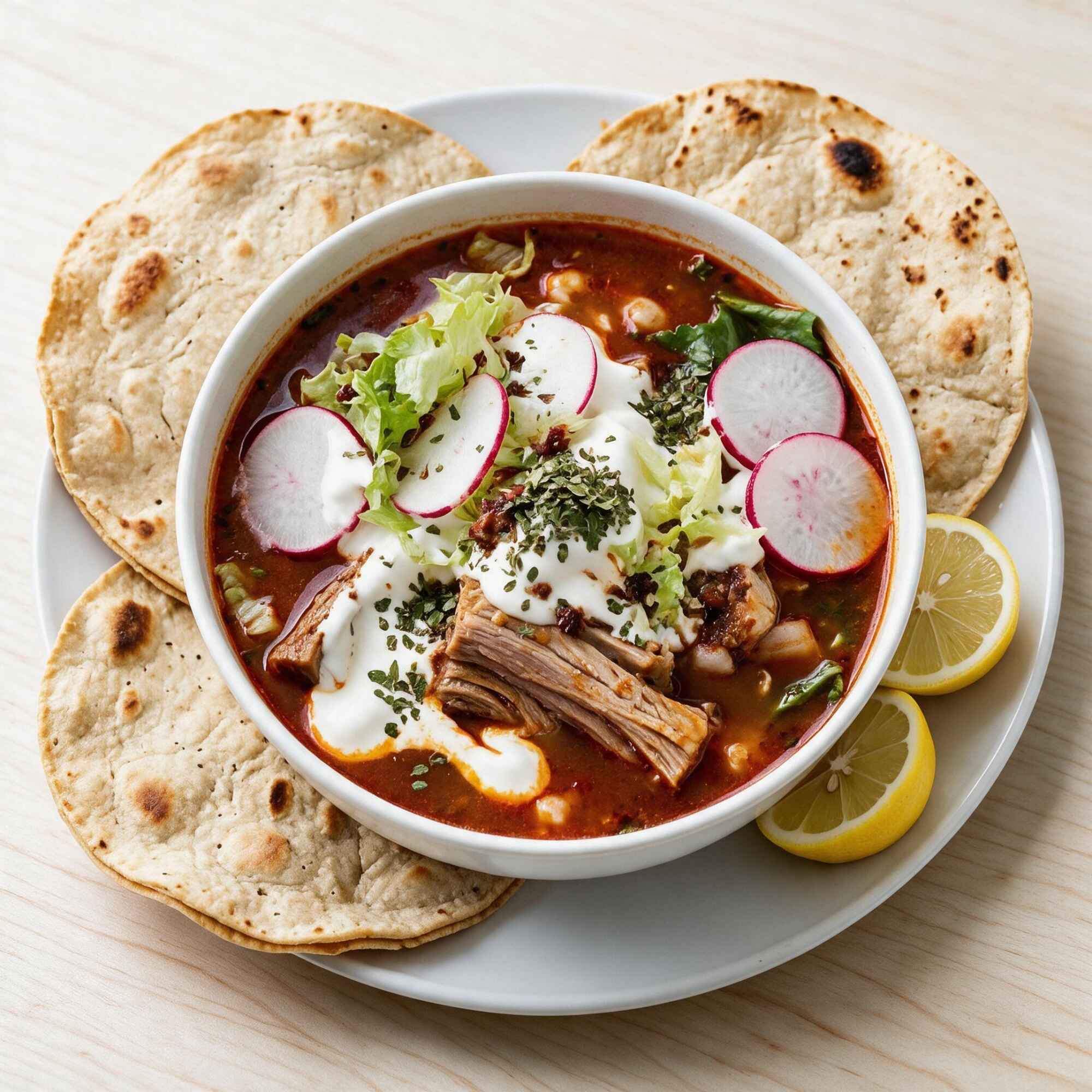 Pozole Rojo de Maciza.