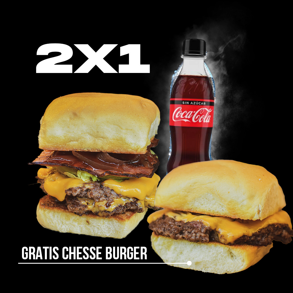 BACON CHIPOTLE BUN + CHEESE BUN Y BEBIDA GRATIS