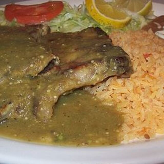 Chuleta en salsa verde