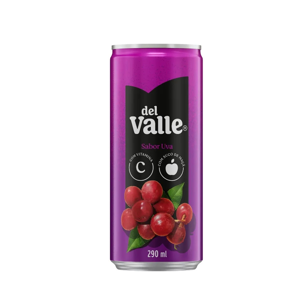 Suco Del Valle de uva. (Lata 290ml)