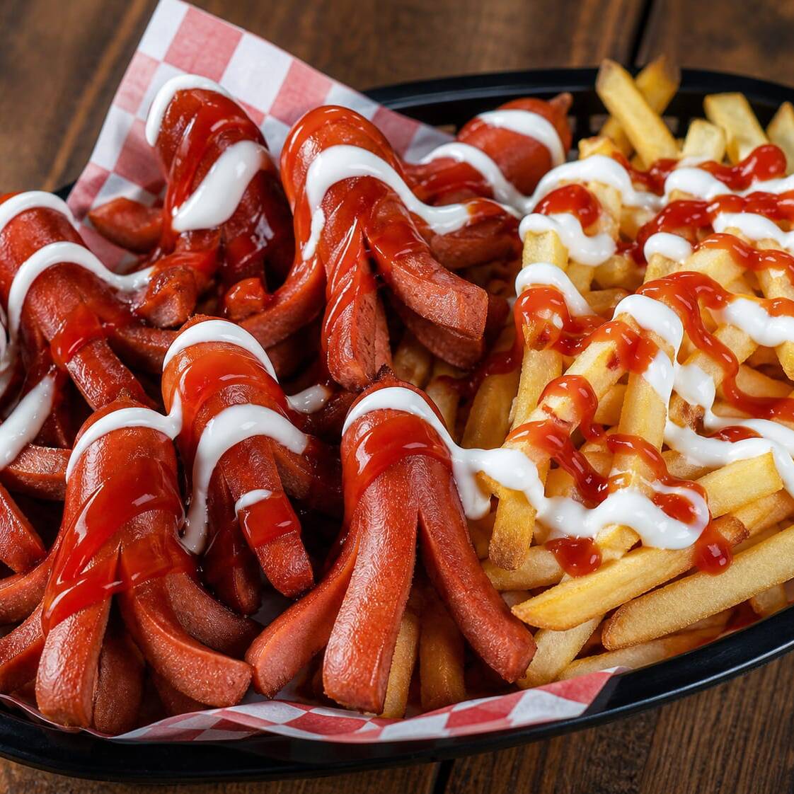 Salchipulpos con Papas