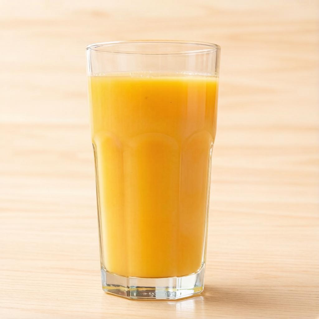 Suco de manga com um toque de gengibre, trazendo um sabor exótico e revitalizante.