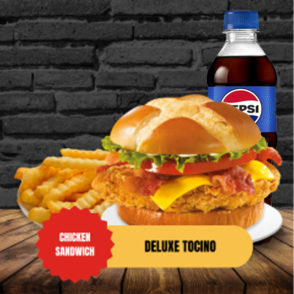 Combo Chicken Sandwich Deluxe Tocino