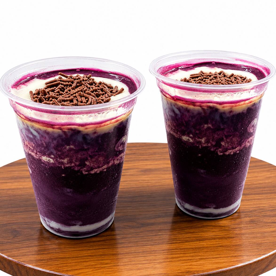 Montagem deste combo: Açaí Cremoso com Granulado de Chocolate.
Quer deixar ainda mais do seu jeito? Vá para a aba "Adicionais" e complete essa delícia!
Importante: Todo adicional escolhido será dividido e colocado nos 2 copos. Se preferir o adicional em apenas um copo específico , por favor informe no campo de Observações do pedido.
