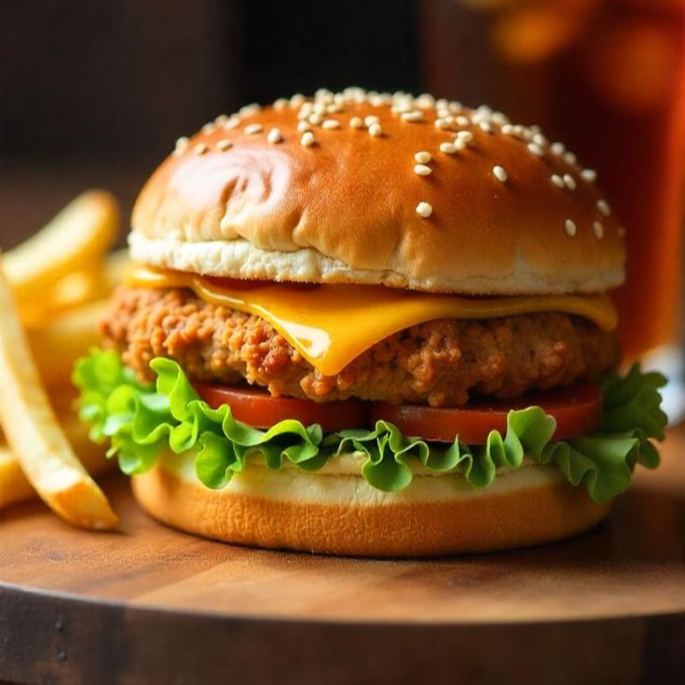 Hamburguesa de Pollo Empanizado