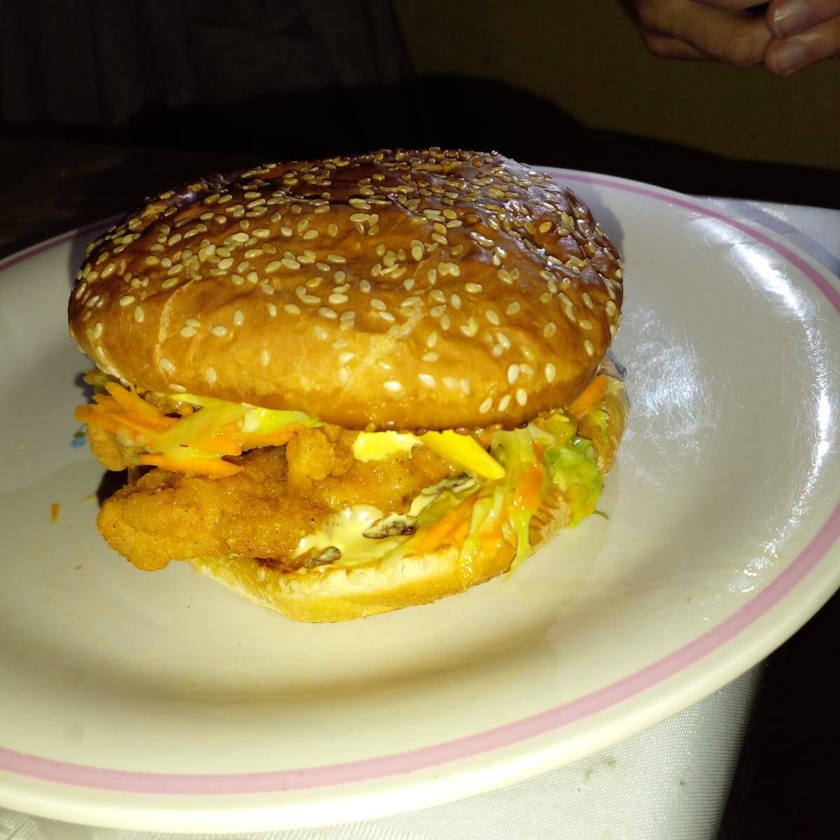 Hawaian tropic hamburguer + Coca Cola