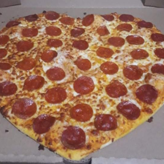 Pizza con Forma de Corazon
