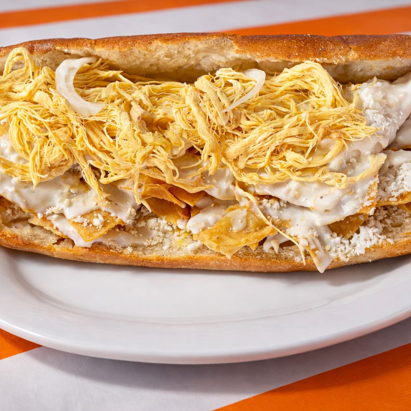 TORTA CHILAQUILES VERDES CON POLLO