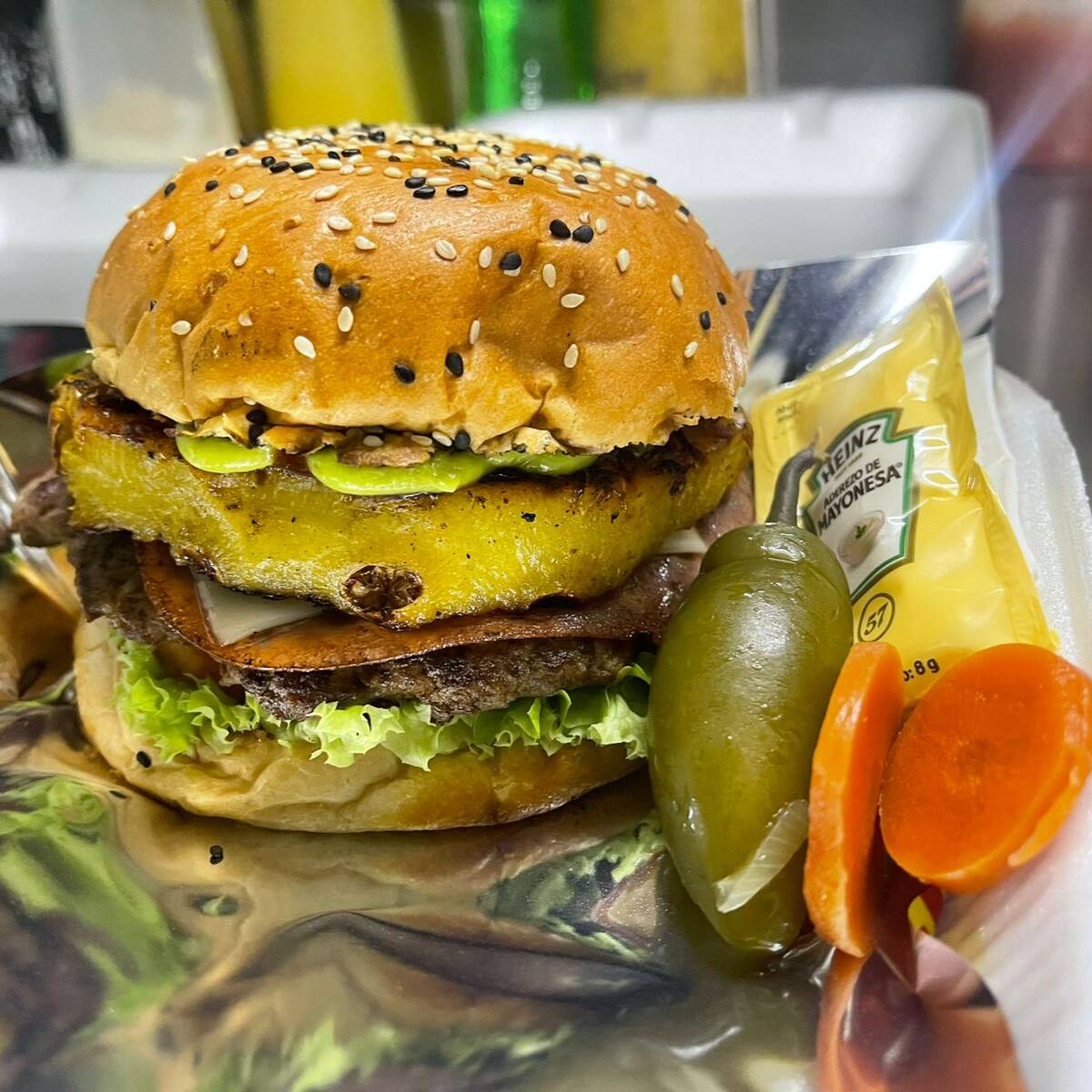 Hamburguesa Hawaiana 200 Gr C/papas