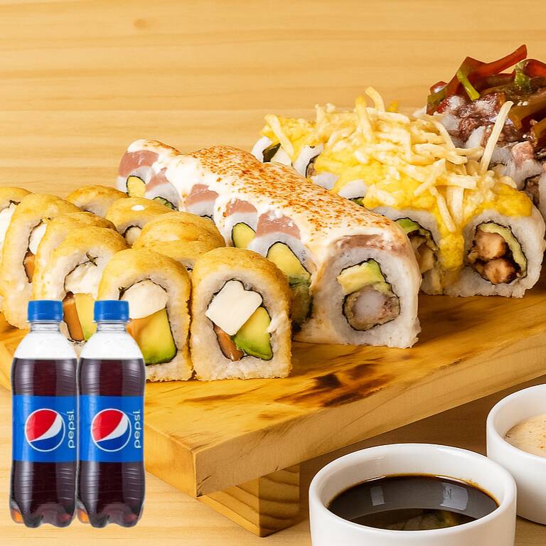 60 Makis + 2 gaseosas