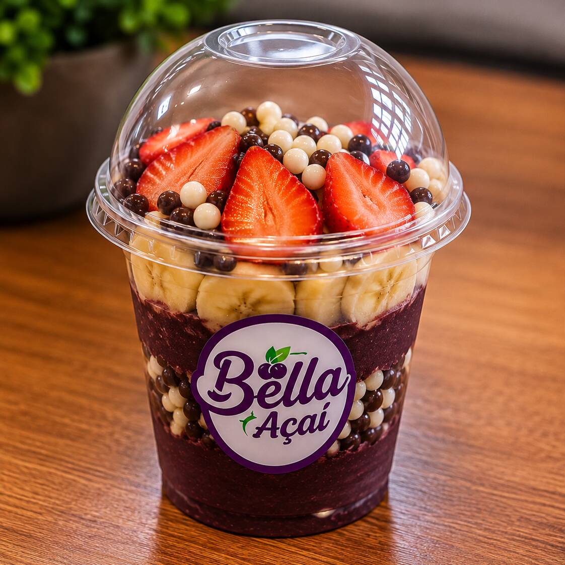 Açaí cremoso no copo de 180ml, perfeito para matar aquela vontade de um docinho! Escolha seus complementos e monte do seu jeito.