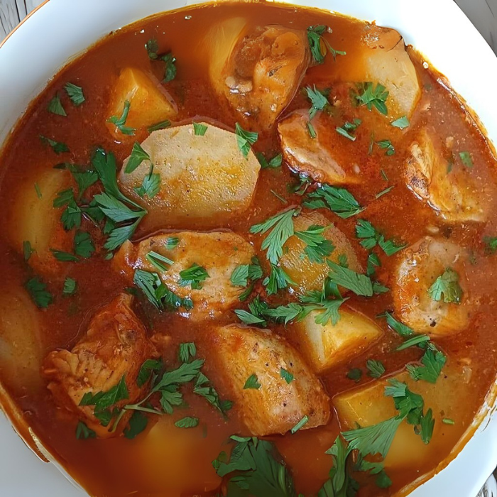 Acompnha: Arroz branco, Feijão carioca,Frango ao Molho,Farofa da casa, Salada do Dia serve uma pessoa.