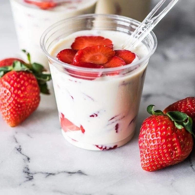Fresas con crema