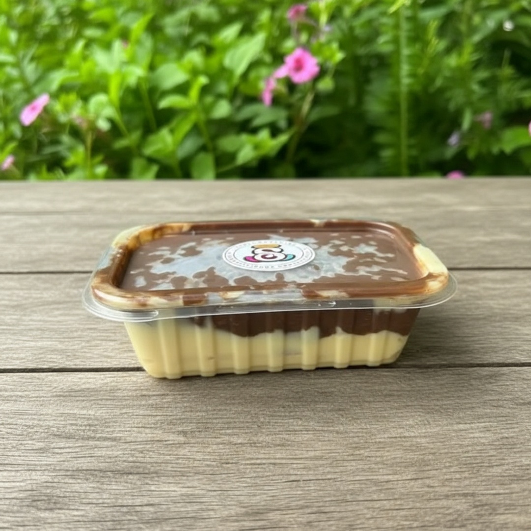 Delicioso pavê de Ninho com Nutella; Creme de Ninho com biscoito de maisena, finalizado com Nutella. (Aprox. 250ml)