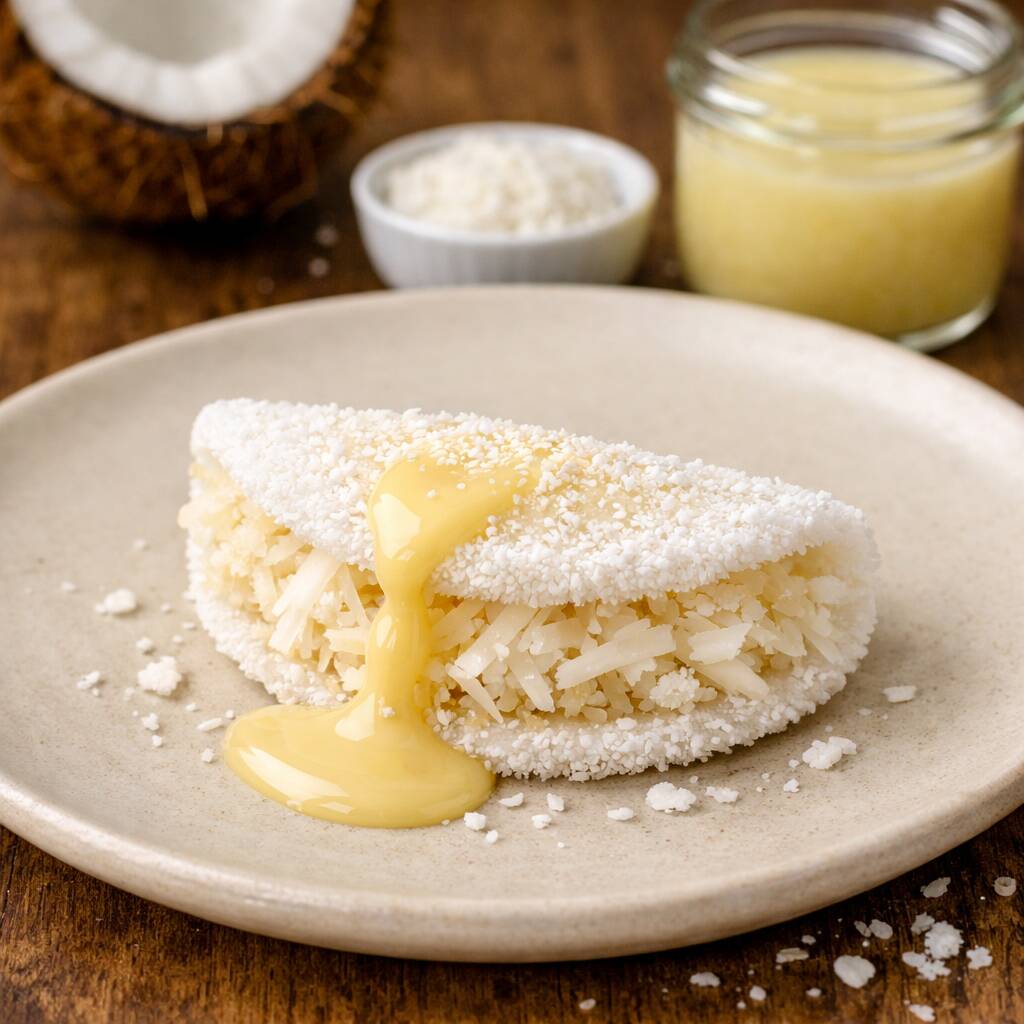 MINI TAPIOCA DE COCO RALADO NATURAL COM LEITE MOÇA