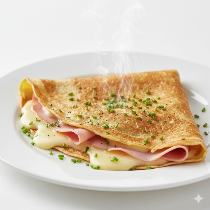 Crepa de Jamon y Queso Crema