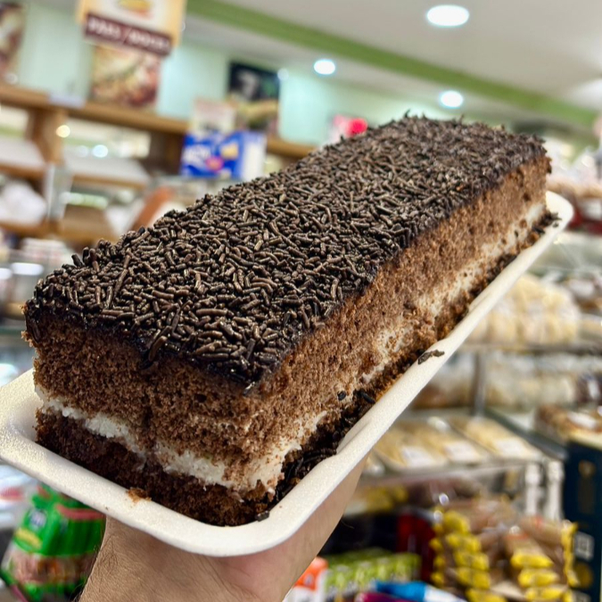 Delicioso bolo em fatia de prestígio