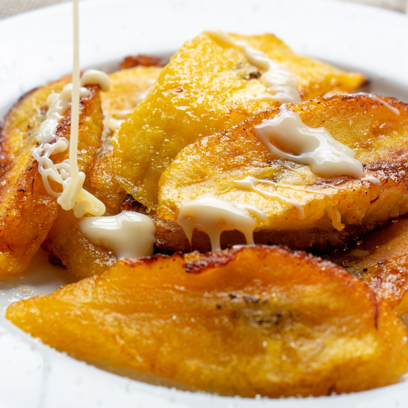 PLATANOS FRITOS CON QUESO