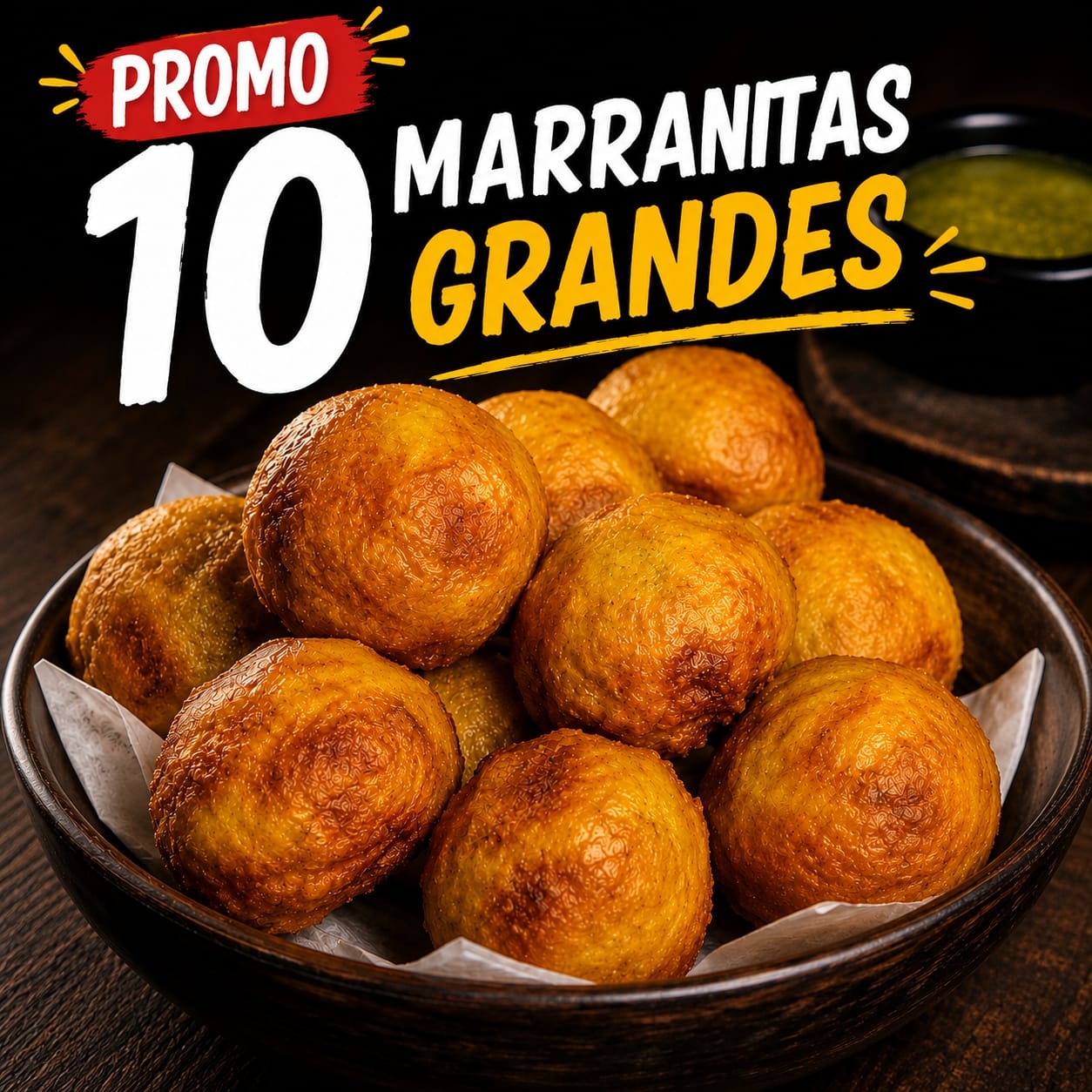 Caja 10 Marranitas con Chicharrón Grandes