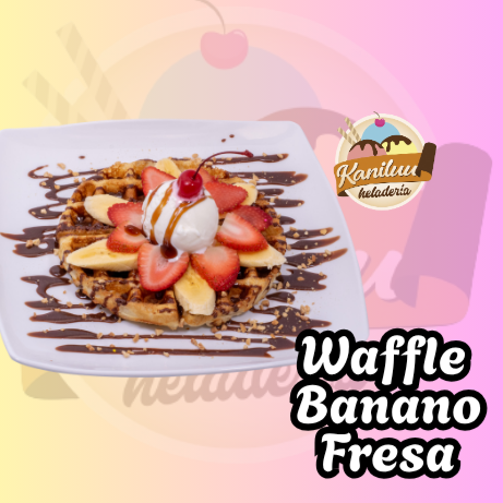 WAFFLE BANANO FRESA