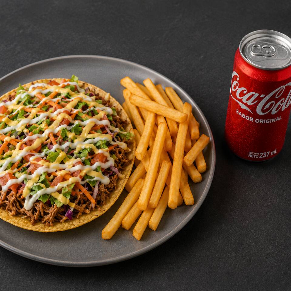 Chalupa + Papas + Coca Cola 237ml