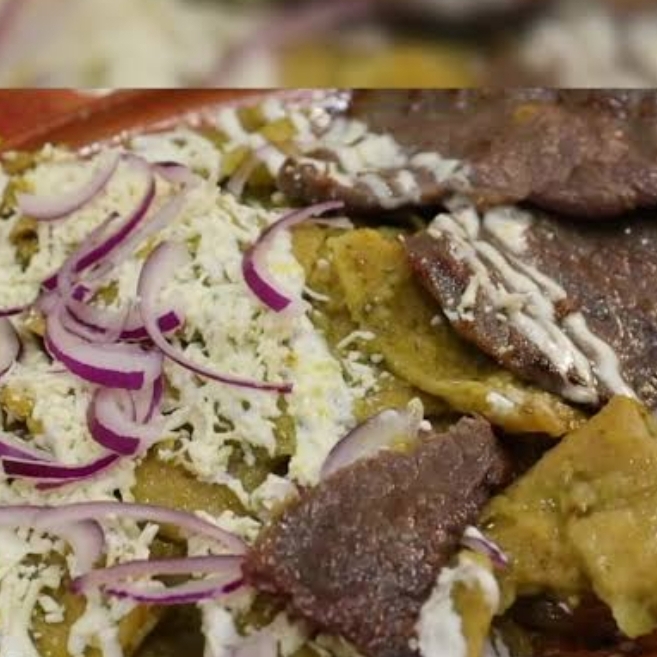 Chilaquiles con cecina