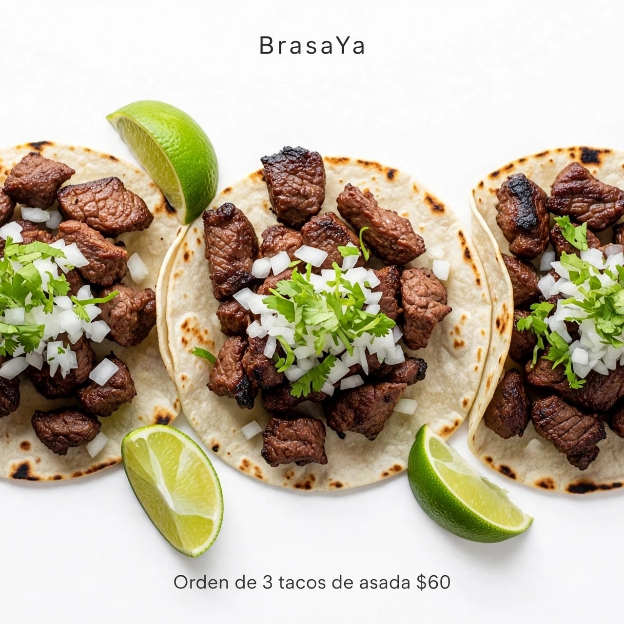 Orden de 3 Tacos de Asada