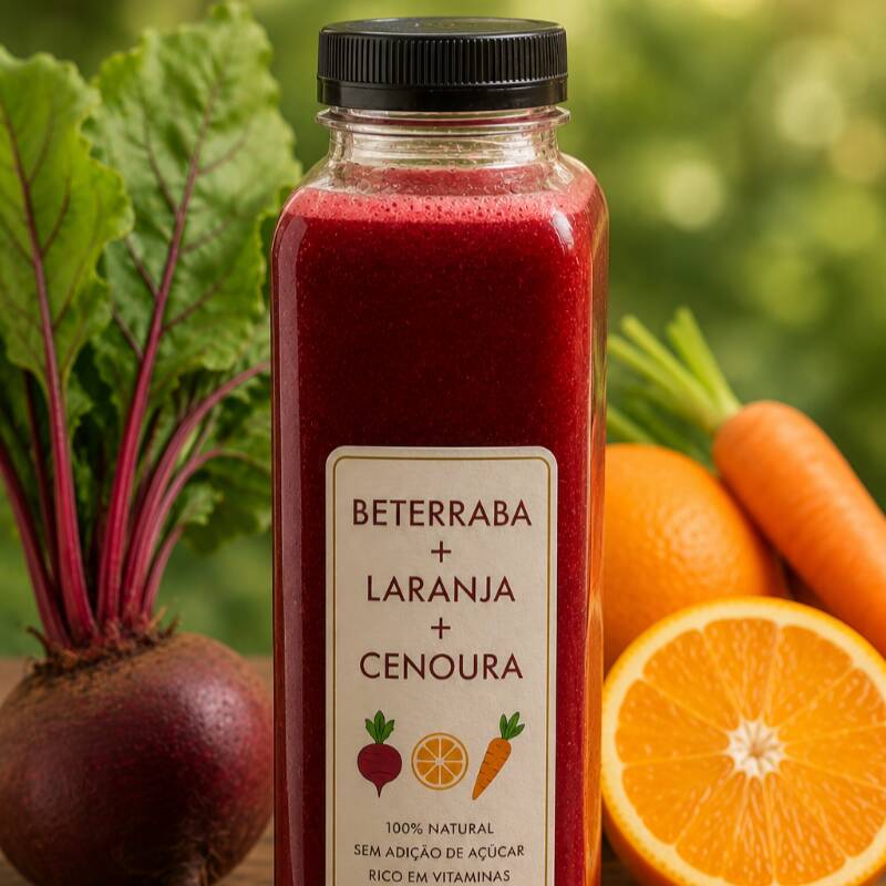 Beterraba + laranja + cenoura Função: circulação e energia