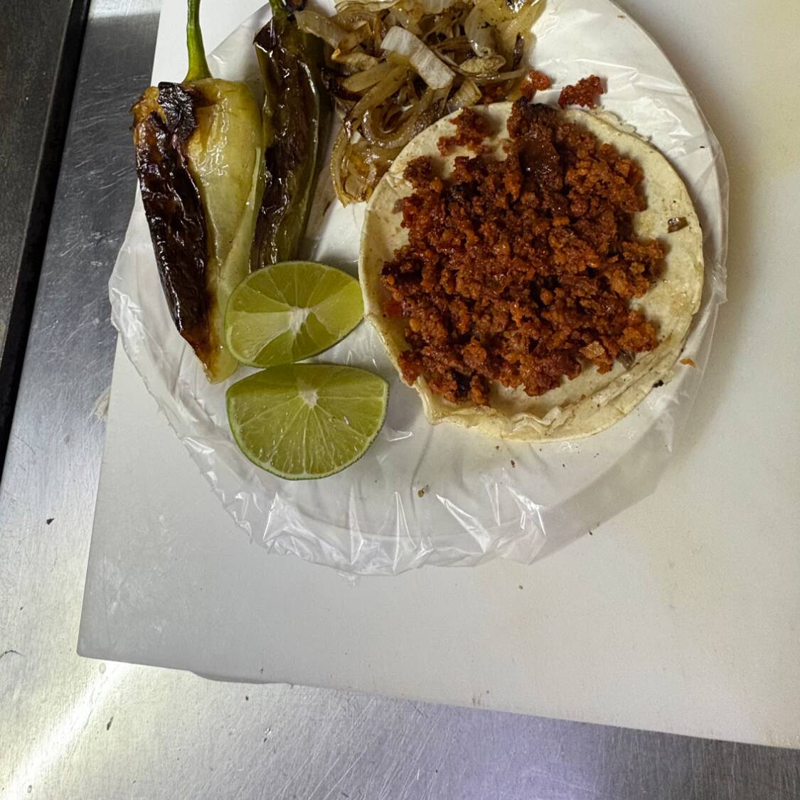 Taco de Chorizo de Res