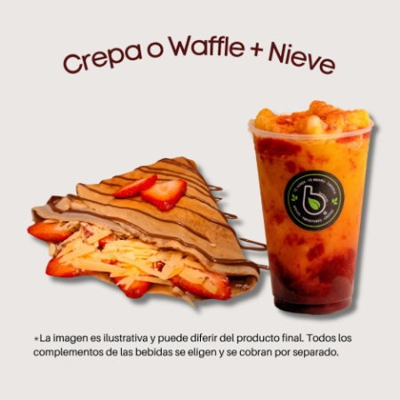 Combo Crepa o Waffle + Nieve