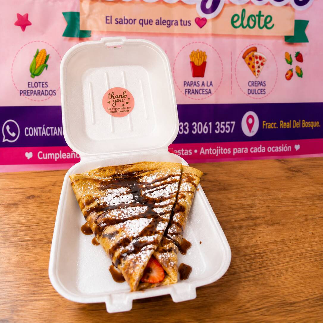 Crepas Dulces plátano nutella nuez