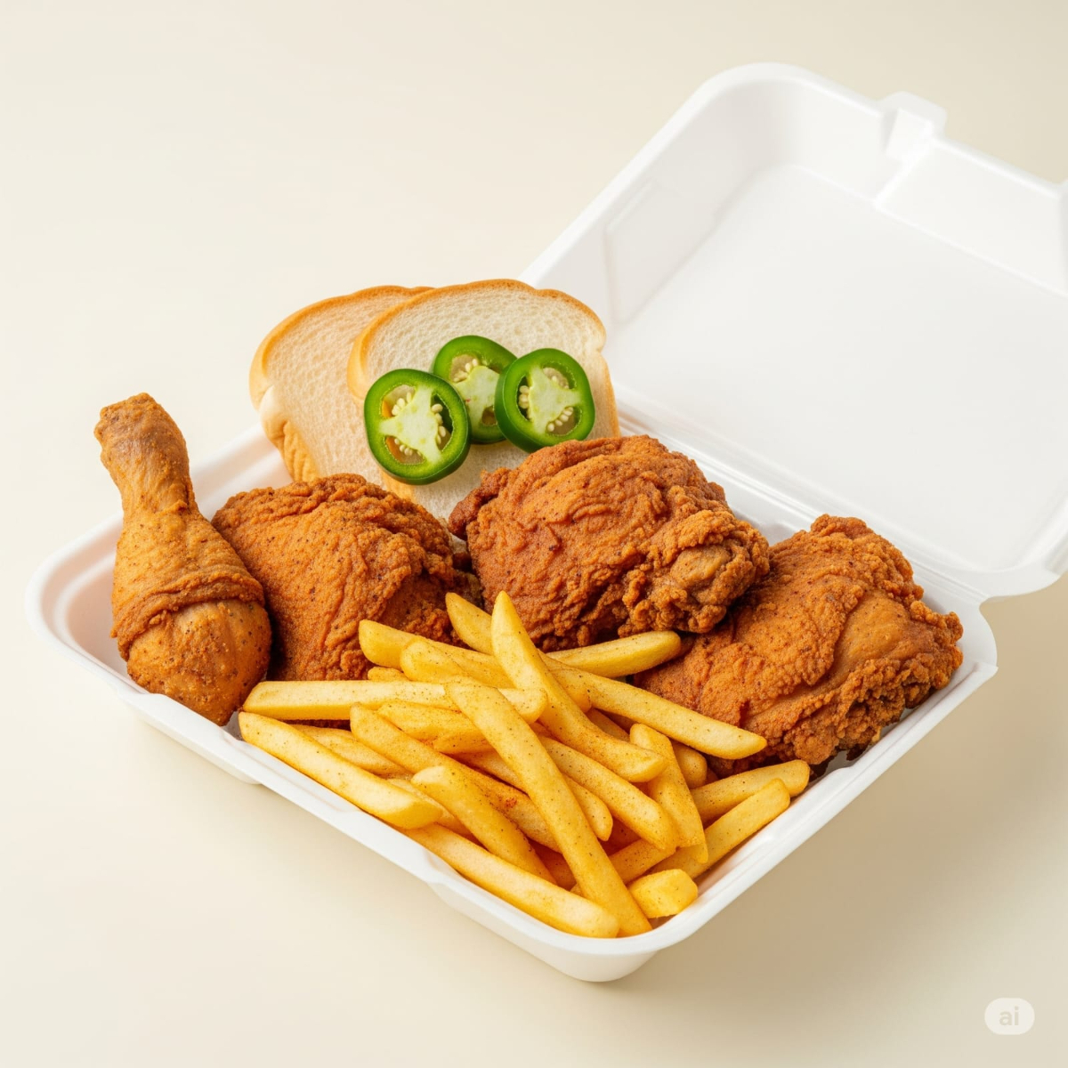 pollo frito 4 piezas