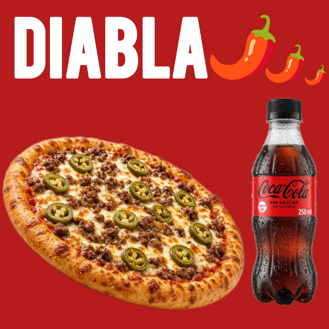 COMBO PIZZA DIABLA + GASEOSA