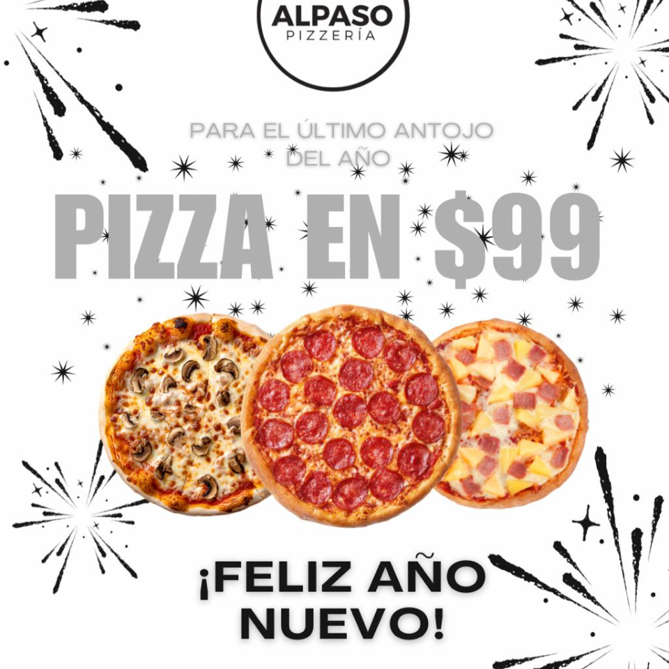 Pizza Desde $99 Pesitos.