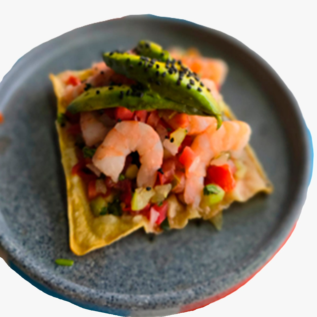 Tostada Ceviche Camarón