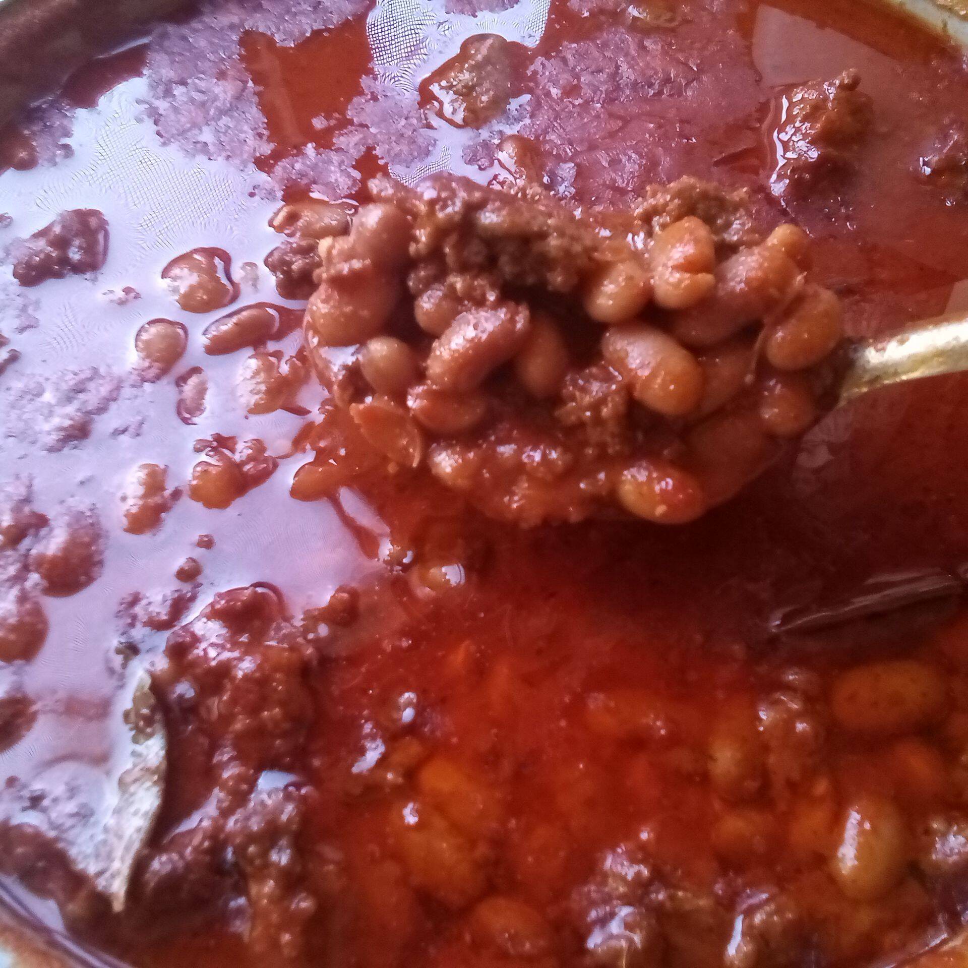 Chili beans/frijoles y carne con chile