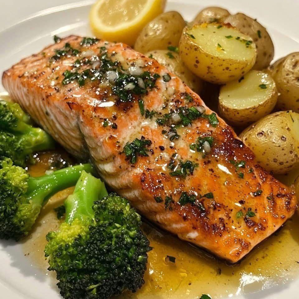 Filete salmón a la mantequilla