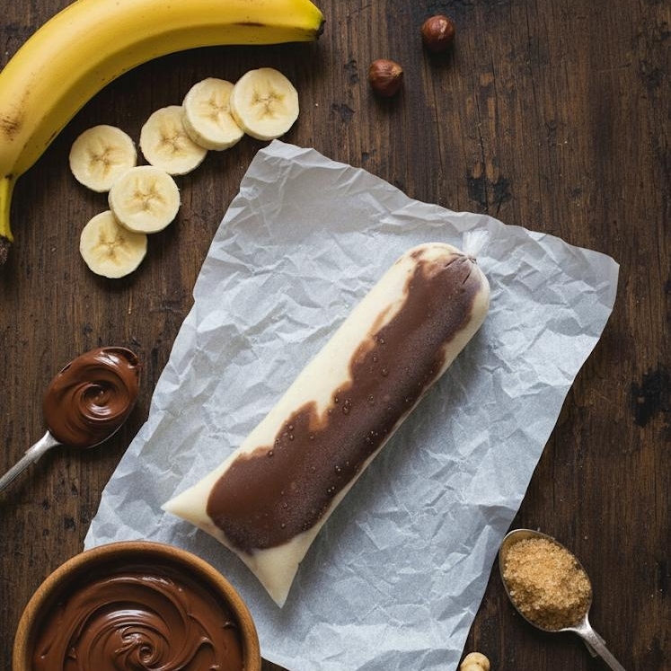 Refrescante, doce e cremoso! A combinação perfeita da banana madura com a indulgência da Nutella faz desse geladinho uma explosão de sabor. Ideal para os dias quentes ou para aquele momento em que só um docinho salva o dia! (aprox. 140g)